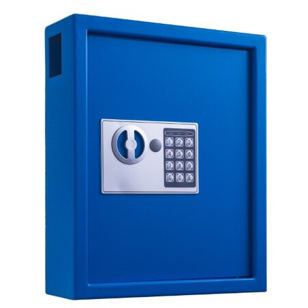 Adiroffice 40-Key Steel Digital Lock Key Cabinet, Blue ADI680-40-BLU